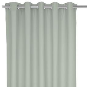 Hiva Light grey Solid dyed Lined Eyelet Curtain (W)167cm (L)183cm, Pair