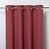 Hiva Red Plain Unlined Eyelet Curtain (W)140cm (L)260cm, Single