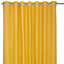 Hiva Yellow Solid dyed Lined Eyelet Curtain (W)228cm (L)228cm, Pair