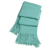 Hiver Teal Plain Knitted Throw