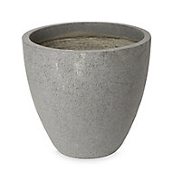 Hoa Dark grey Concrete effect Fibreclay Round Plant pot (Dia)50cm