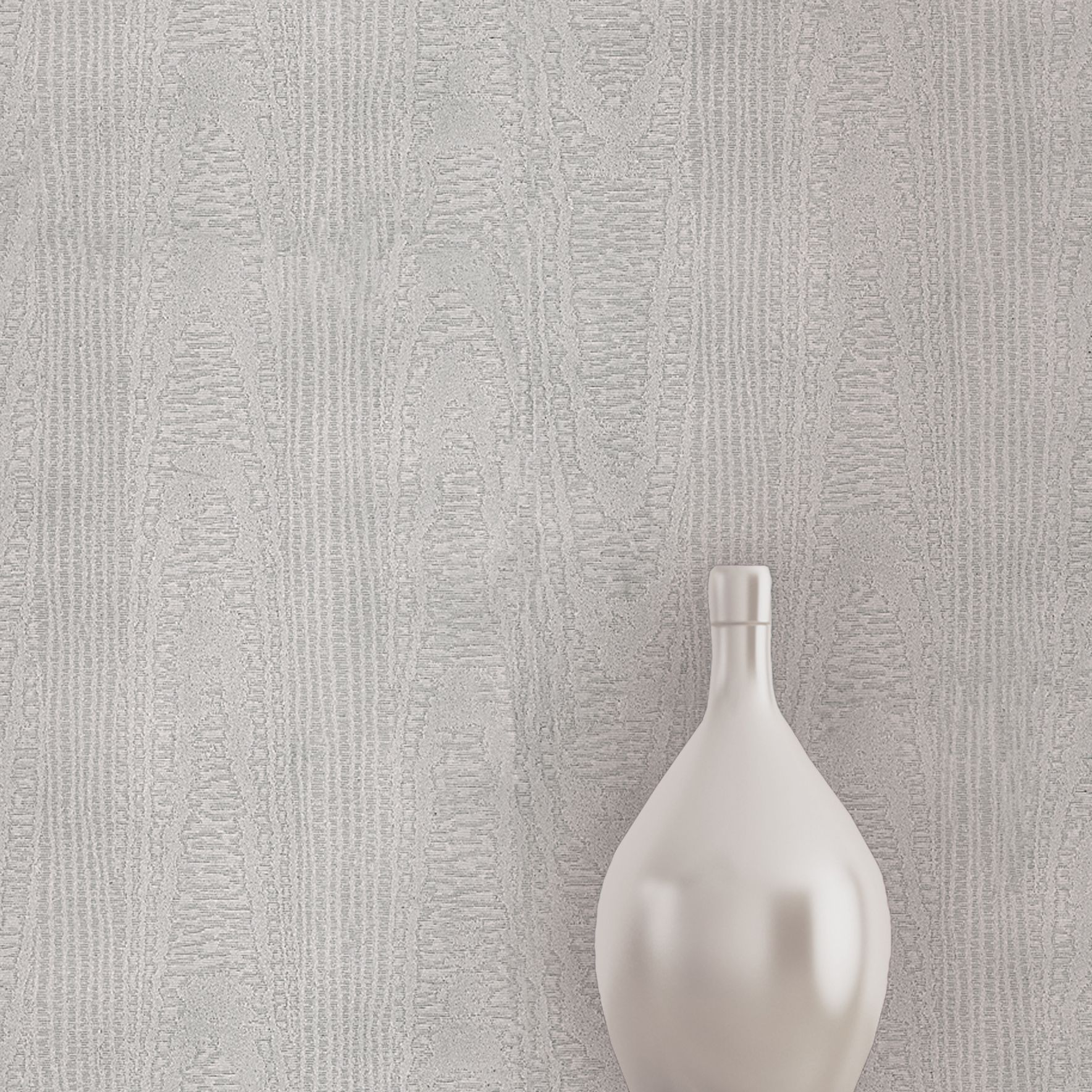 Holden Décor Bella Grey Texture Metallic effect Smooth Wallpaper | DIY ...