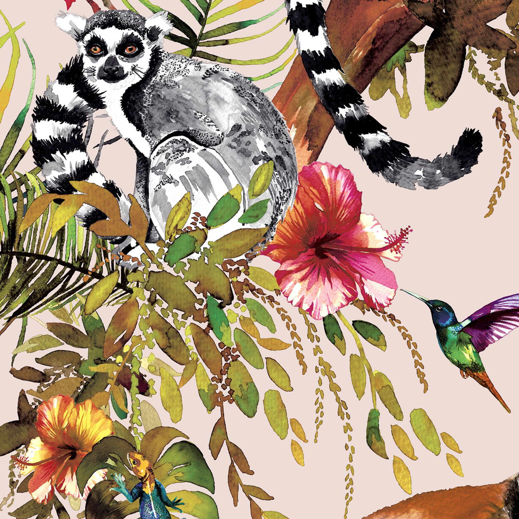 Holden Décor Statement Masoala Multicolour Lemur Smooth Wallpaper