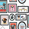 Holden Décor A pug's life Multicolour Wallpaper