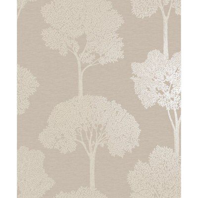Holden Décor Ambleside Tree Mica effect Embossed Wallpaper