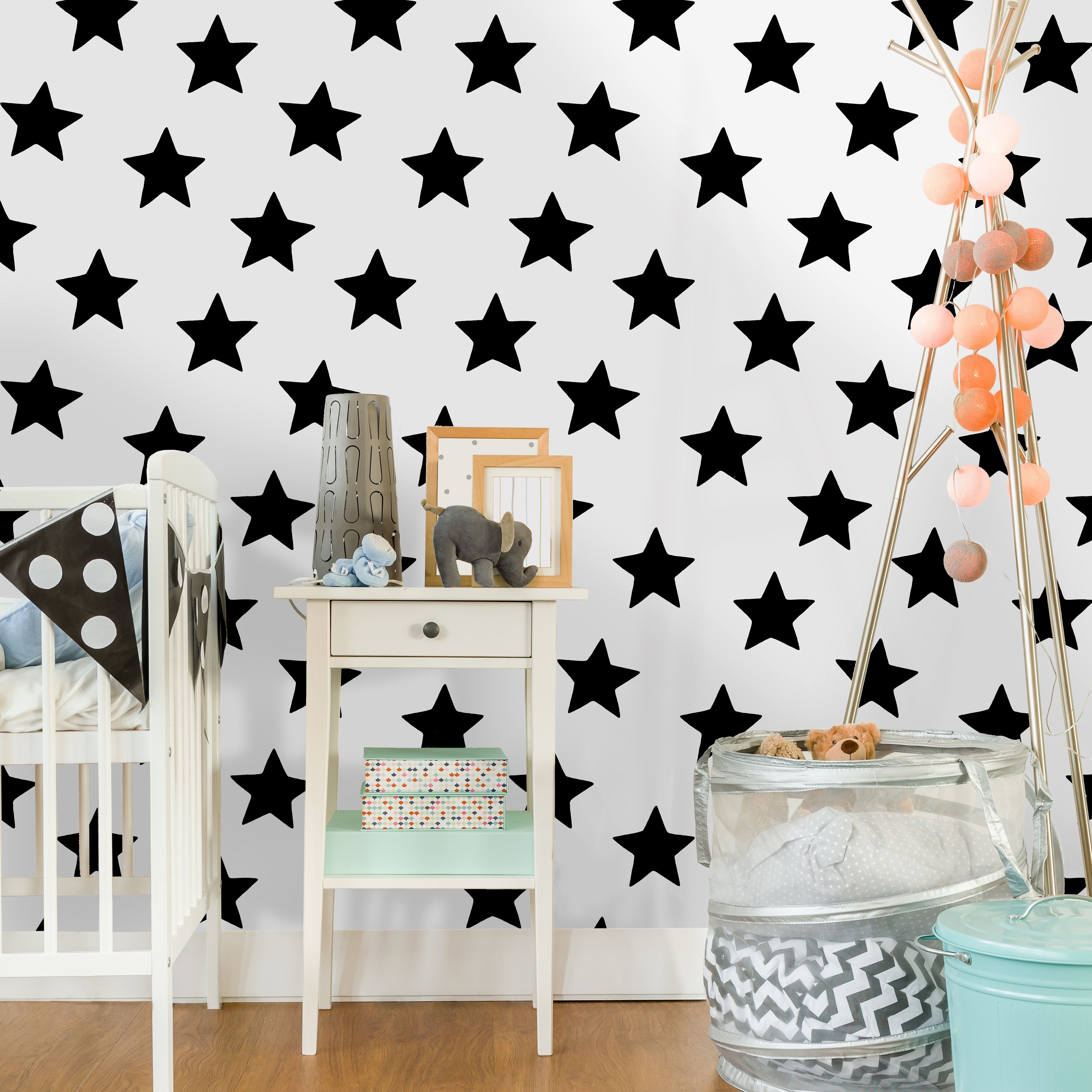 Holden Décor Black & white Star Smooth Wallpaper