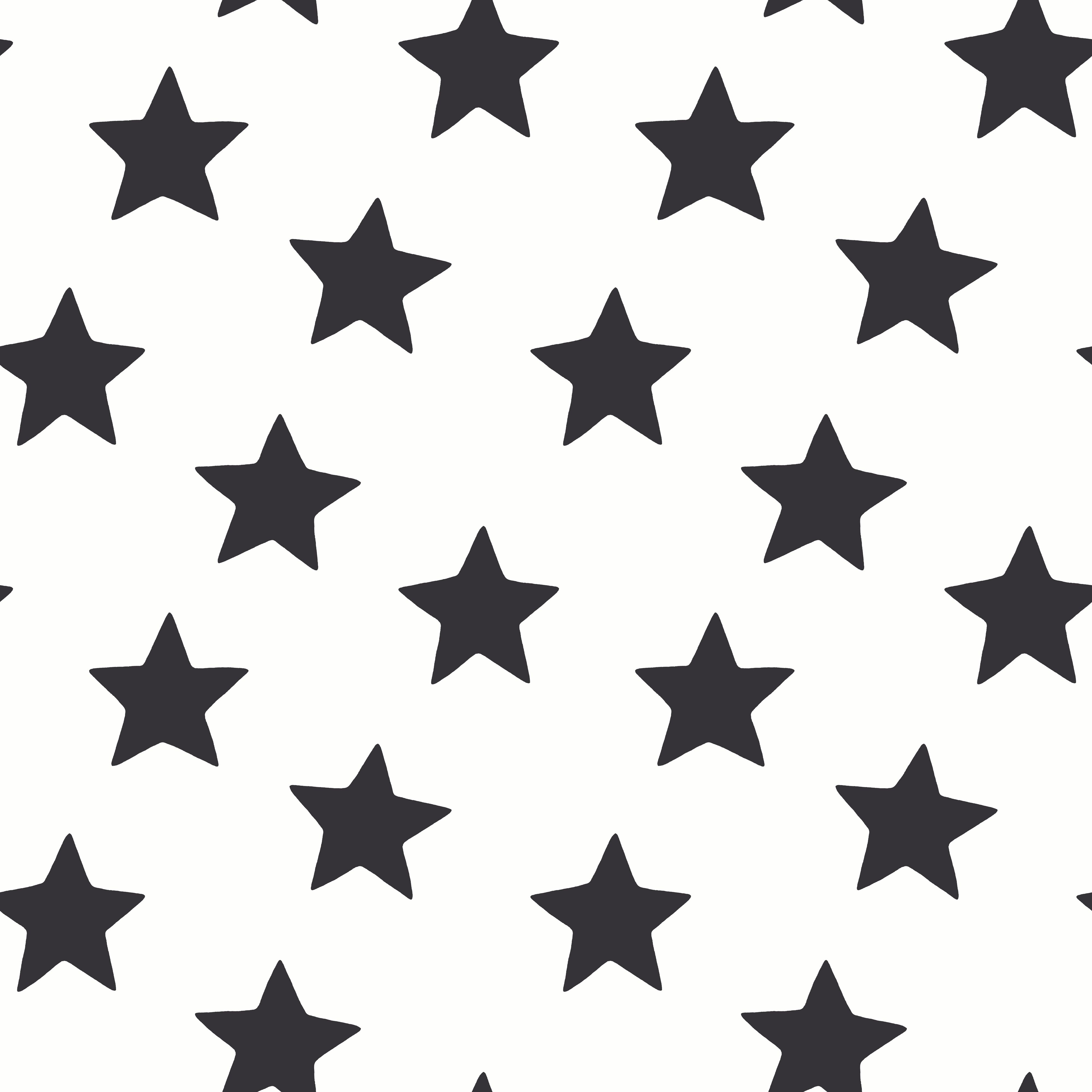 Holden Décor Black & white Star Smooth Wallpaper