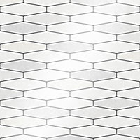 Holden Décor Black & white Tile effect Blown Wallpaper