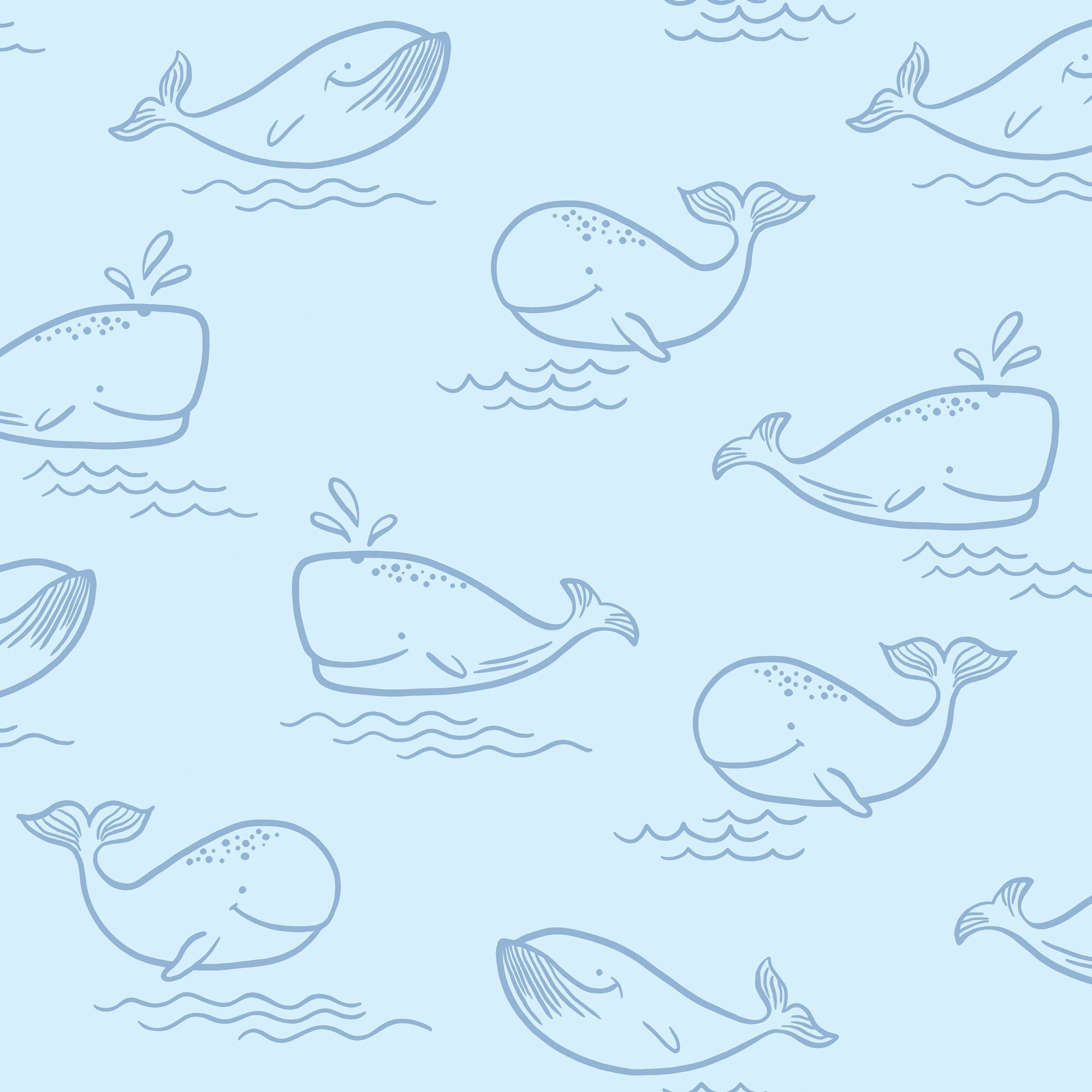 Holden Décor Blue Whale Smooth Wallpaper