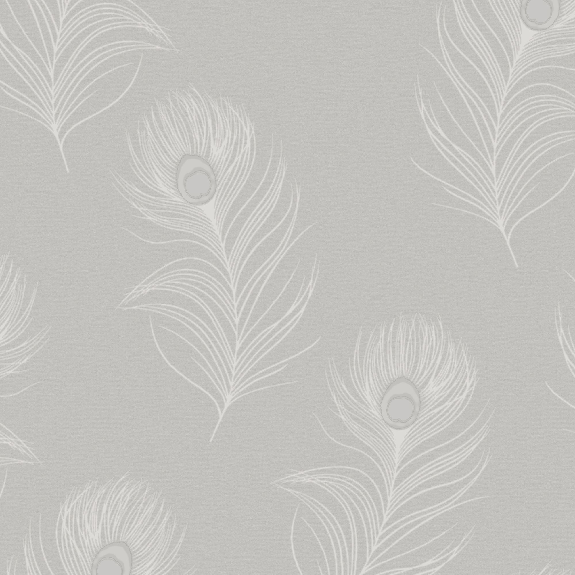 Holden Décor Grey Feather Embossed Wallpaper