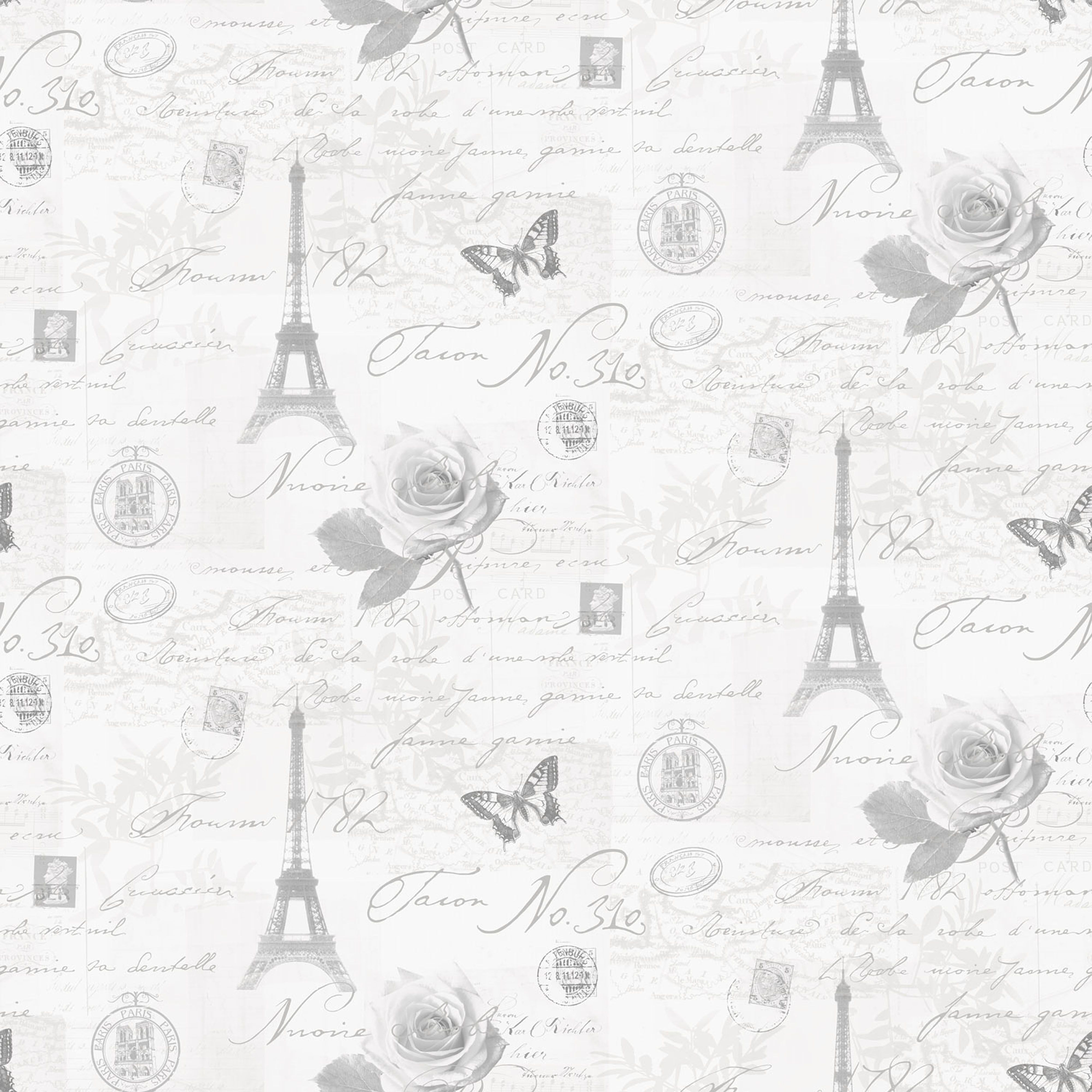 Holden Décor Grey Paris Smooth Wallpaper Sample