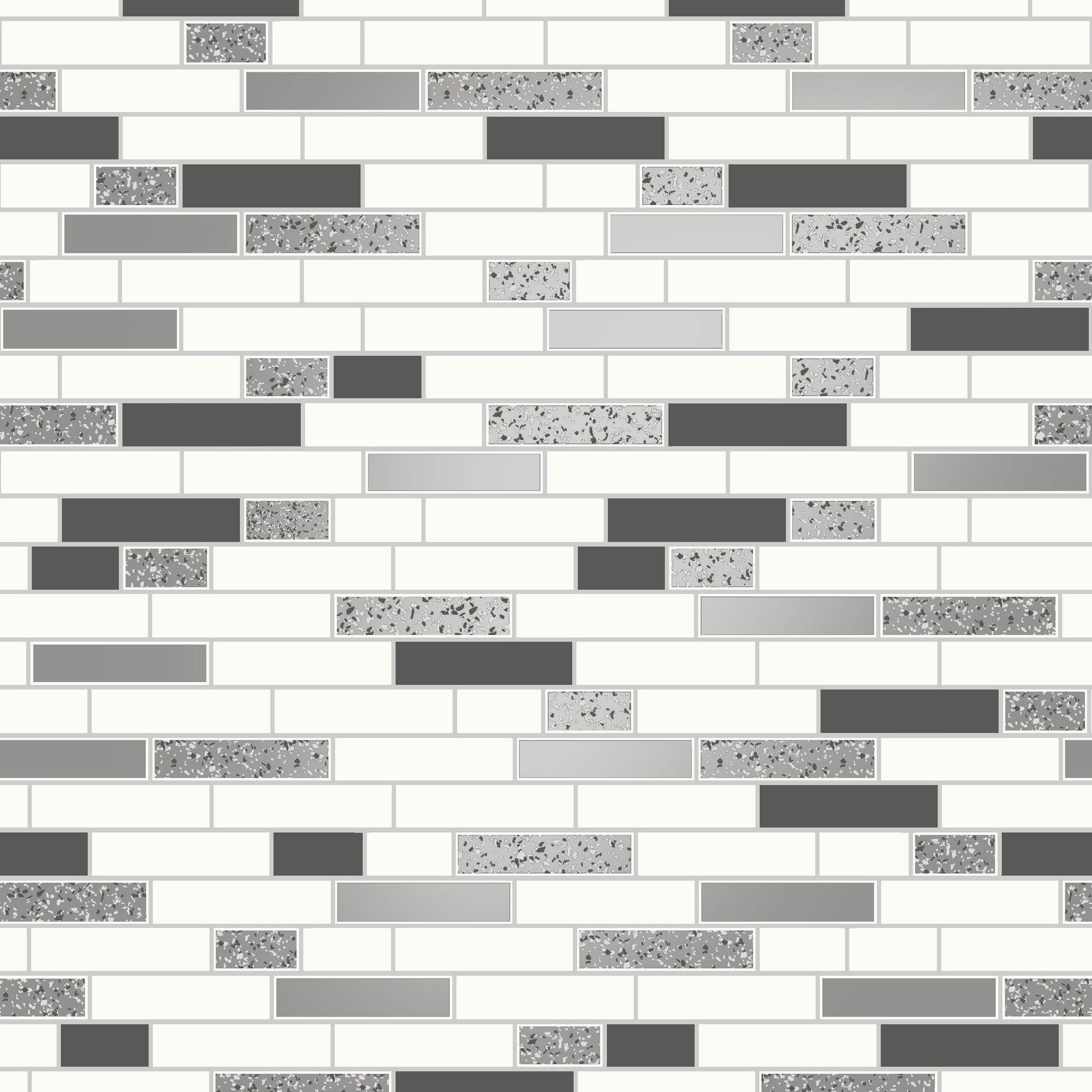 Holden Décor Grey & white Tile Metallic effect Blown Wallpaper Sample