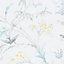 Holden Décor Hailey Blue & grey Floral birds Glitter effect Wallpaper