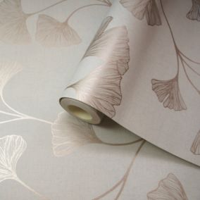 Holden Décor Haruna Floral Metallic effect Smooth Wallpaper