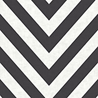 Holden Décor Logan Black & white Chevron Smooth Wallpaper