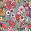Holden Décor Madagascar Floral Silver effect Wallpaper