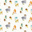 Holden Décor Multicolour Jungle animals Smooth Wallpaper Sample