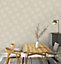 Holden Décor Opus Allora Cream Dandelion Metallic effect Embossed Wallpaper Sample