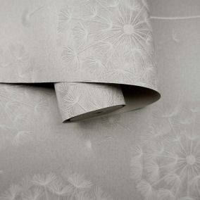 Grey Floral Wallpaper, Wallpaper & wall coverings