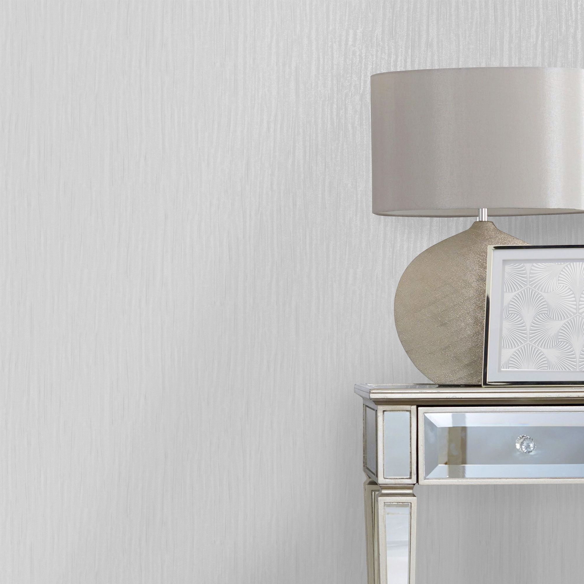 Holden Décor Opus Ferrara Grey Fabric effect Textured Wallpaper
