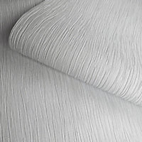 Holden Décor Opus Loretta Grey Metallic effect Textured Wallpaper