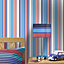 Holden Décor Paige Blue, red & white Striped Smooth Wallpaper