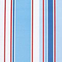 Holden Décor Paige Blue, red & white Striped Smooth Wallpaper