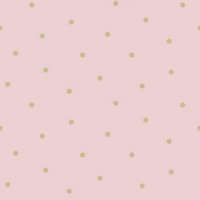 Holden Décor Pink Glitter effect Polka dot Smooth Wallpaper Sample