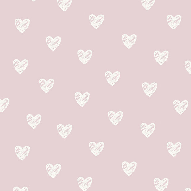 Holden Décor Pink Heart Smooth Wallpaper | DIY at B&Q