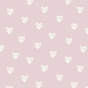 Holden Décor Pink Heart Smooth Wallpaper