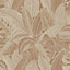 Holden Décor Sketch Palm Terracotta Smooth Wallpaper