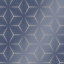 Holden Décor Statement Blue Metallic effect Geometric Smooth Wallpaper Sample