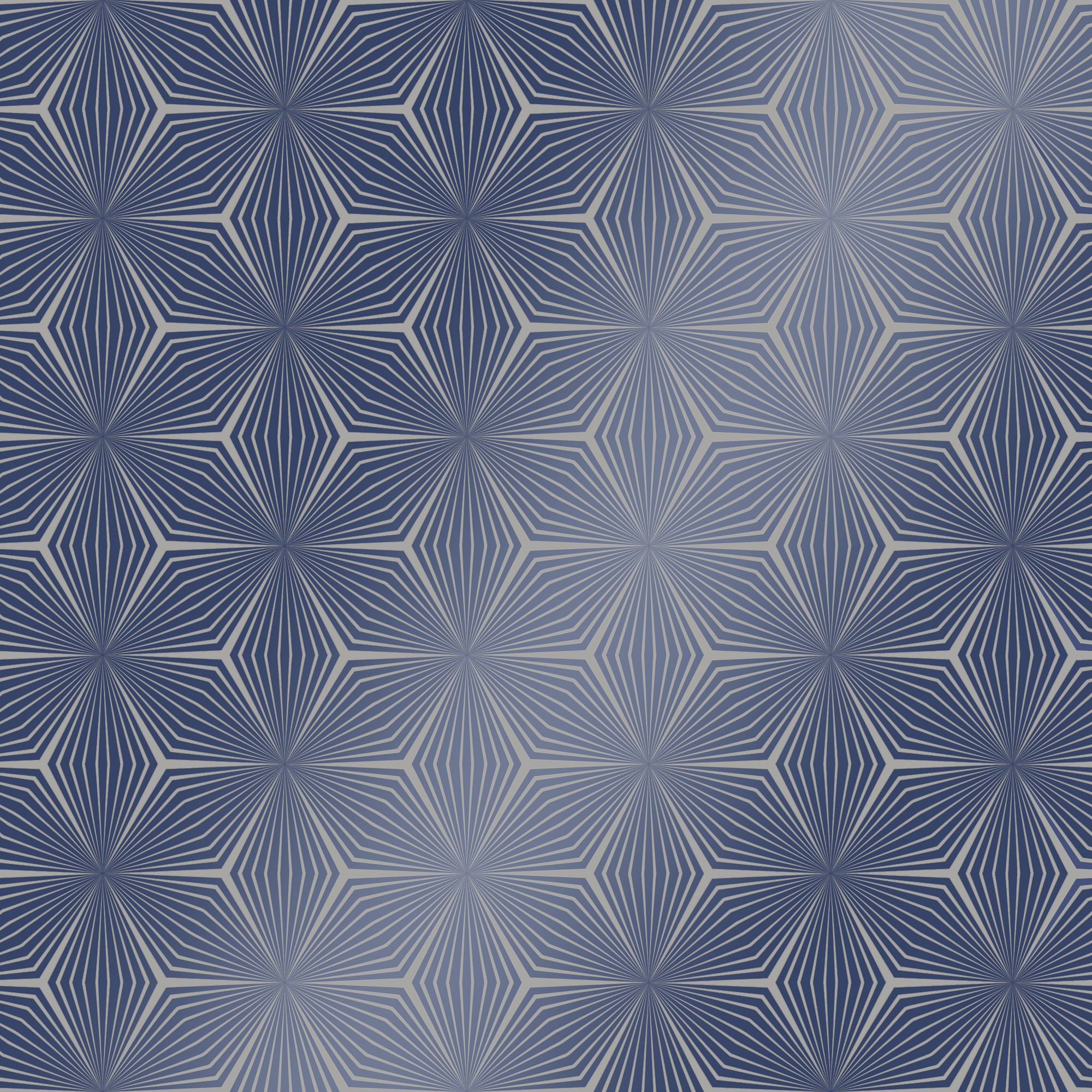 Holden Décor Statement Blue Metallic effect Geometric Smooth Wallpaper Sample