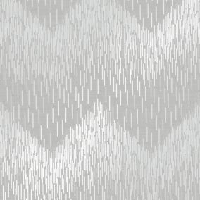 Holden Décor Statement Grey Chevron Glitter effect Textured Wallpaper
