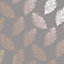 Holden Décor Statement Grey Feather Metallic effect Smooth Wallpaper Sample