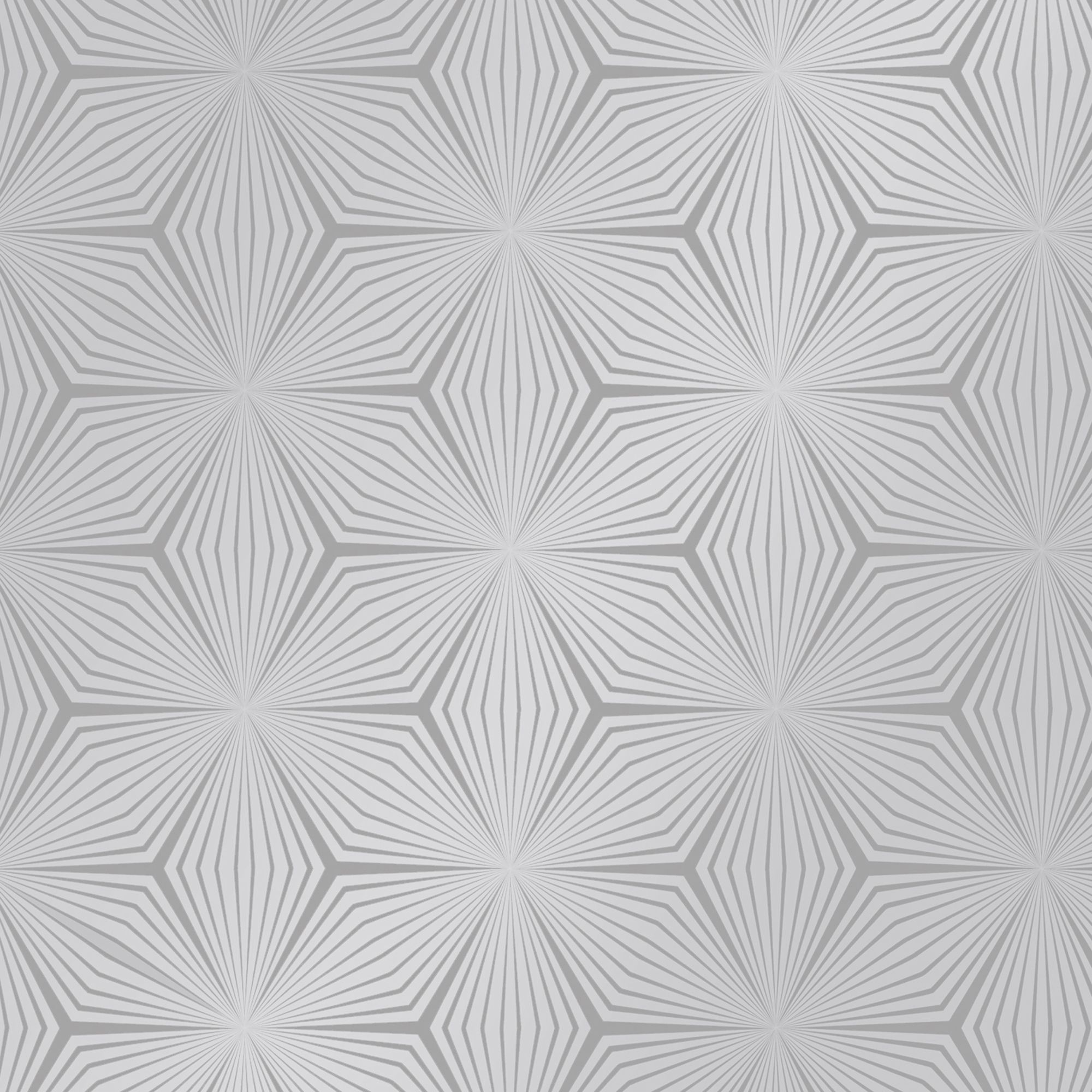 Holden Décor Statement Grey Metallic effect Geometric Smooth Wallpaper Sample
