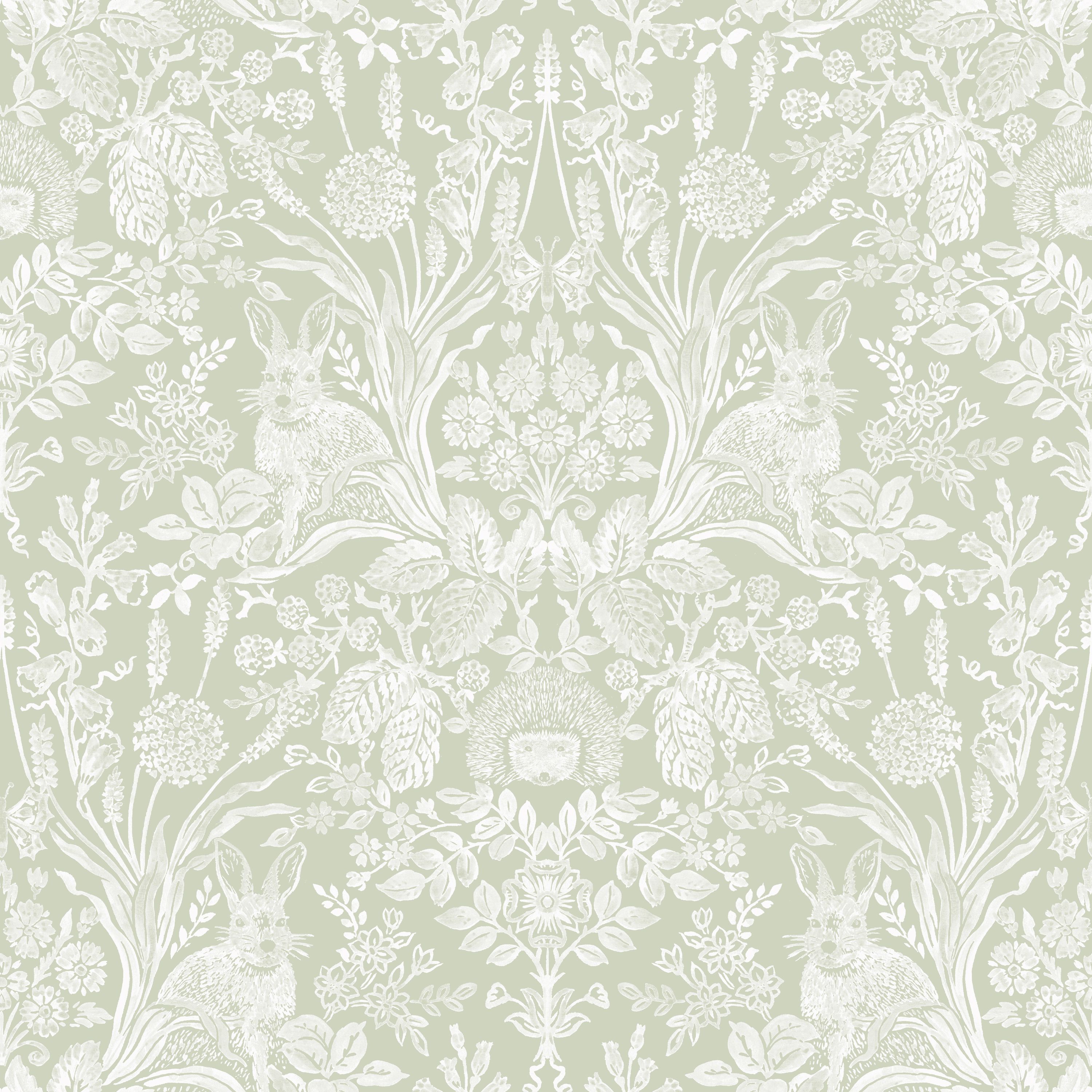 Holden Décor Statement Hadley Green Conversational Smooth Wallpaper Sample