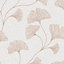 Holden Décor Statement Haruna Beige Metallic effect Floral Smooth Wallpaper