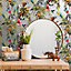 Holden Décor Statement Multicolour Lemur Metallic effect Smooth Wallpaper Sample