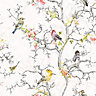 Holden Décor Statement Ornithology Multicolour Birds Metallic effect Smooth Wallpaper