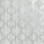 Holden Décor Zadie Grey Geometric Metallic effect Smooth Wallpaper