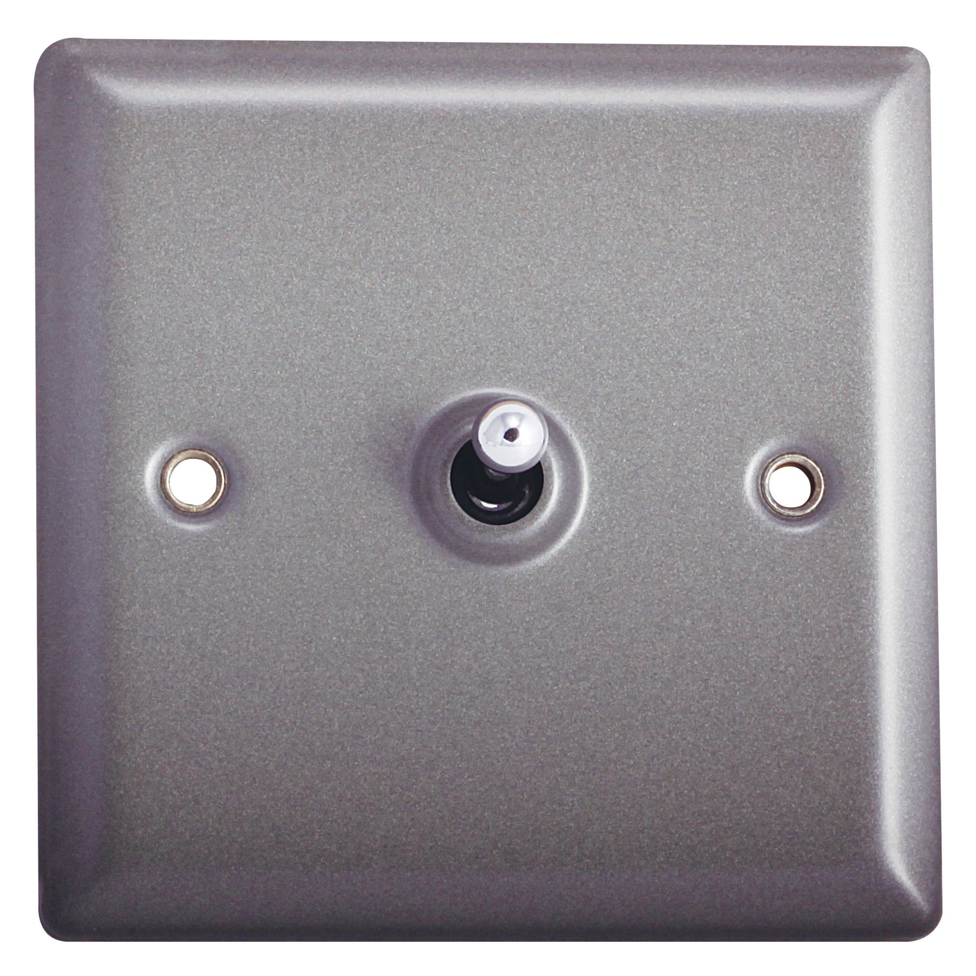 Holder 10A 2 way 1 gang Light Switch Matt Grey Pewter effect