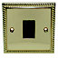 Holder 10A 2 way Brass effect Single light Switch