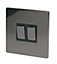 Holder 10A 2 way Nickel effect Double light Switch