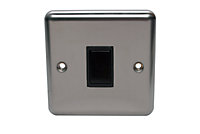 Holder 10A 2 way Stainless steel effect Single light Switch