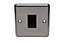 Holder 10A 2 way Stainless steel effect Single light Switch