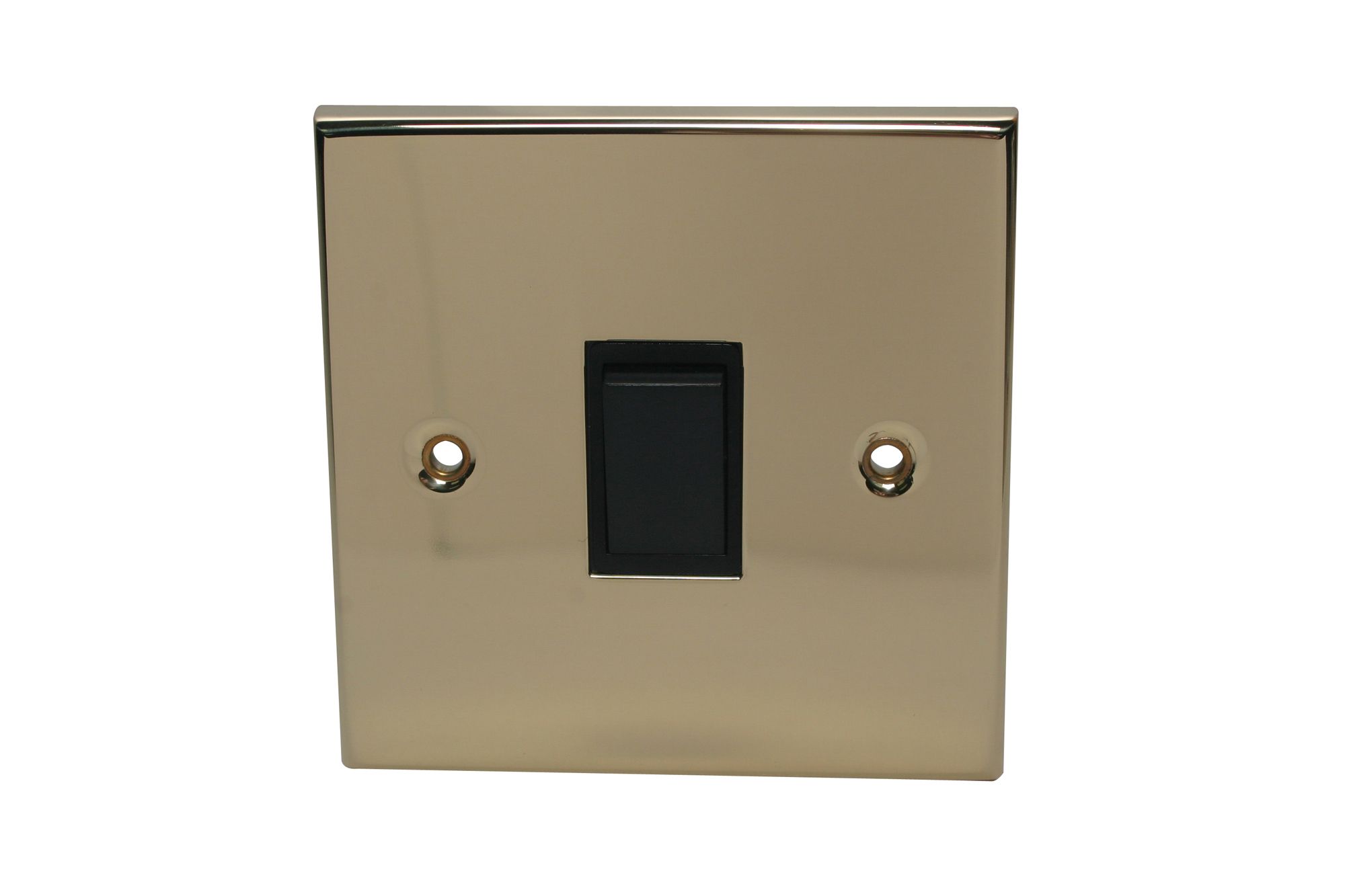 Holder 10A Single 2 way Raised Screwed Intermediate switch Brass effect