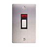 Holder 45A Stainless steel effect Cooker Switch