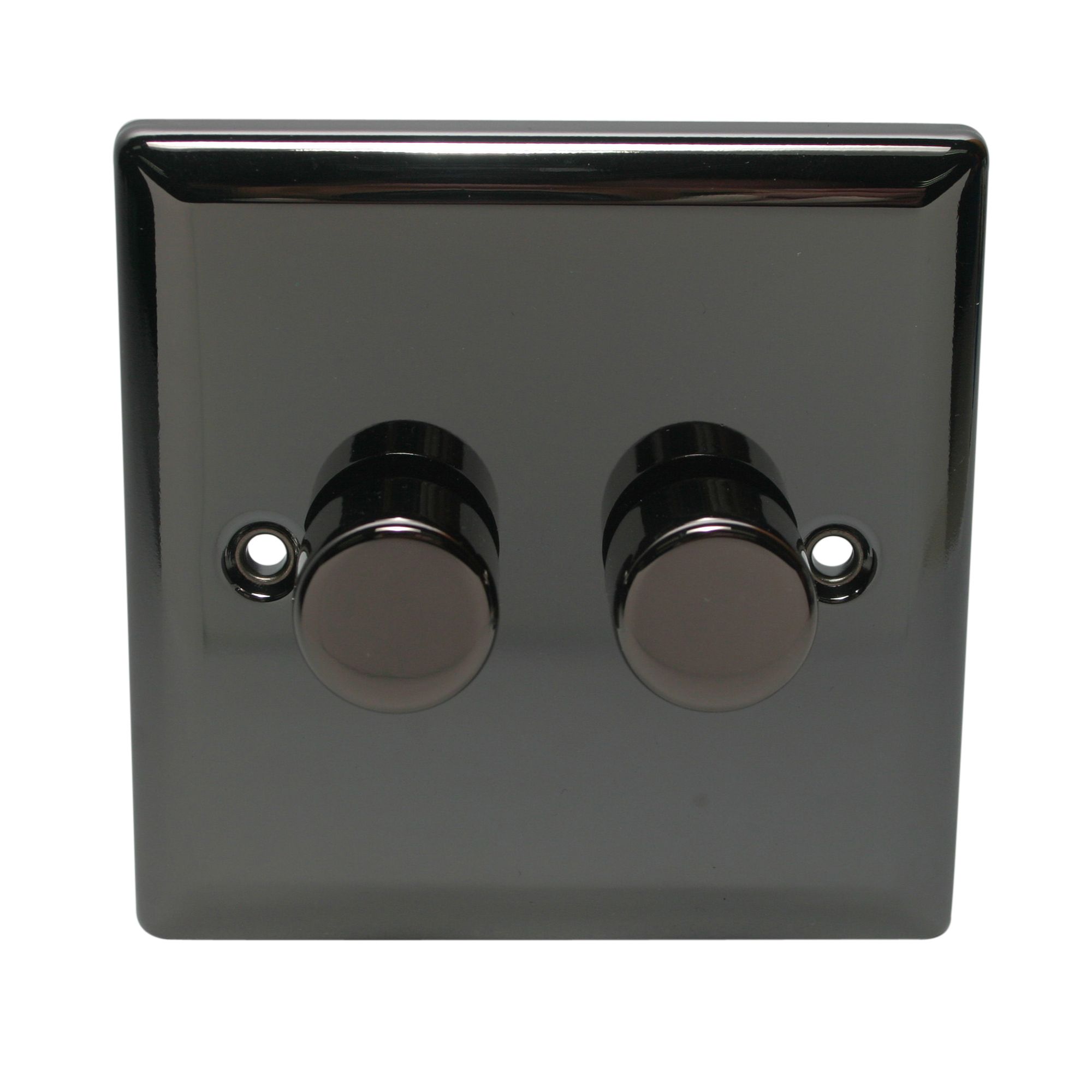 Holder Black Iridium profile Double 2 way Dimmer switch