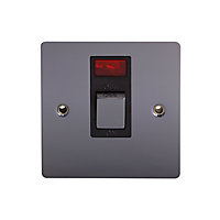 Holder Black nickel effect Single 32A Switch